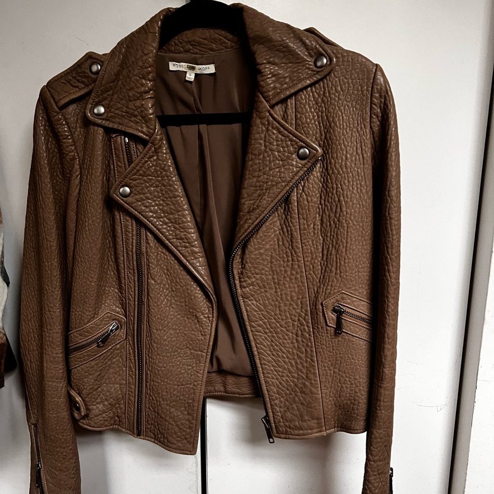 Rebecca Minkoff Brown Leather Jacket S